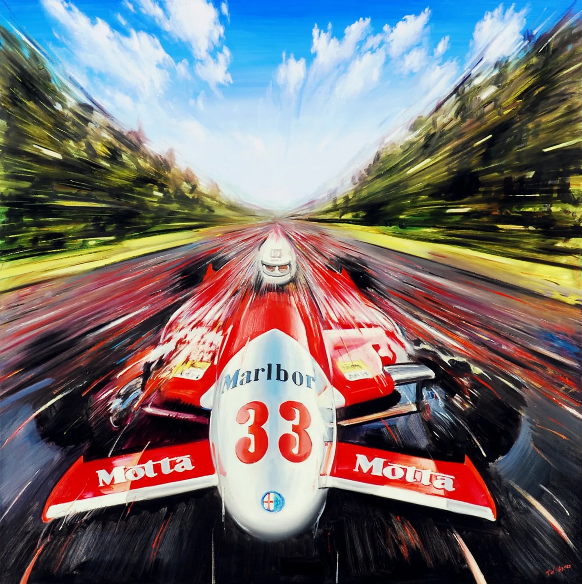 Dipinto di Andrea Del Pesco: ALFA ROMEO 179B — olio su tela