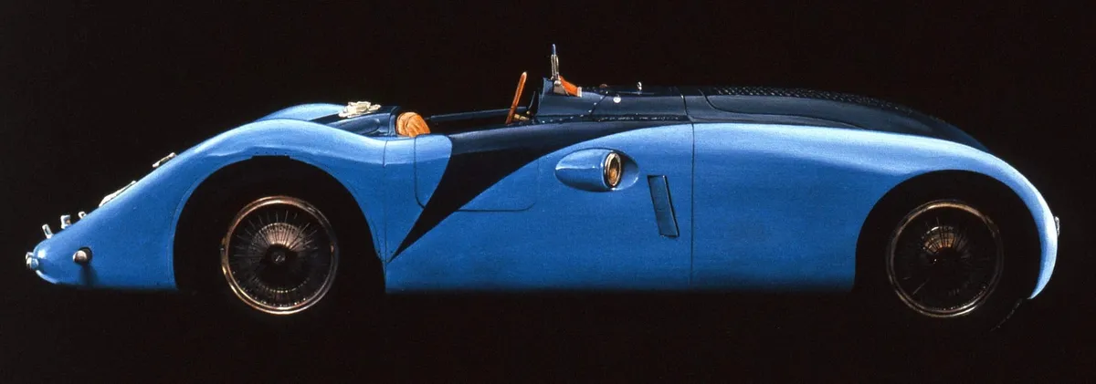 Dipinto di Andrea Del Pesco: BUGATTI T. 57G TANK "LE MANS" — olio su tela