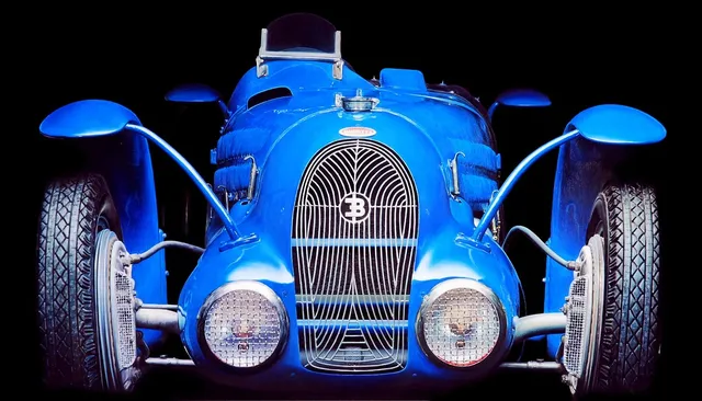 Dipinto di Andrea Del Pesco: BUGATTI TYPE 59/50B BIPLACE — olio su tela