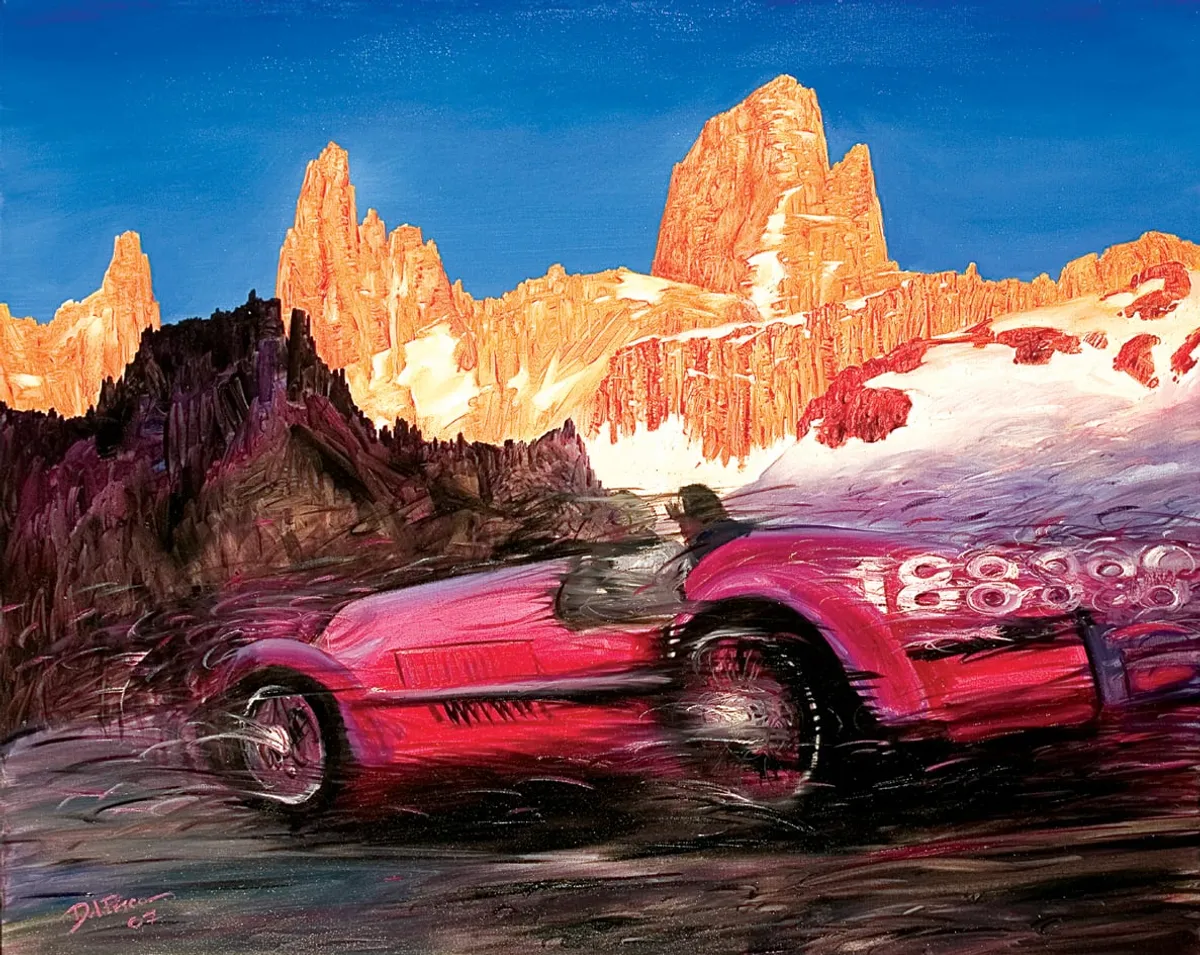 Dipinto di Andrea Del Pesco: COPPA DOLOMITI — olio su tela