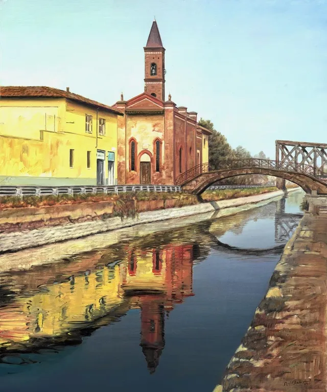 Dipinto di Andrea Del Pesco: MILANO, CHIESA DI SAN CRISTOFORO — olio su tela