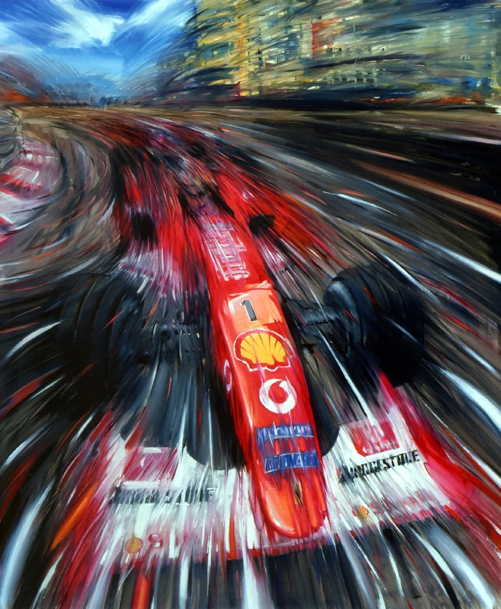 Dipinto di Andrea Del Pesco: MONACO GRAND PRIX! — olio su tela