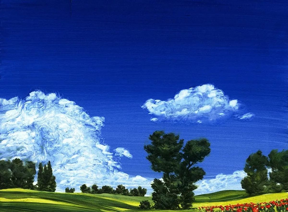 Dipinto di Andrea Del Pesco: PAESAGGIO TOSCANO — olio su tela
