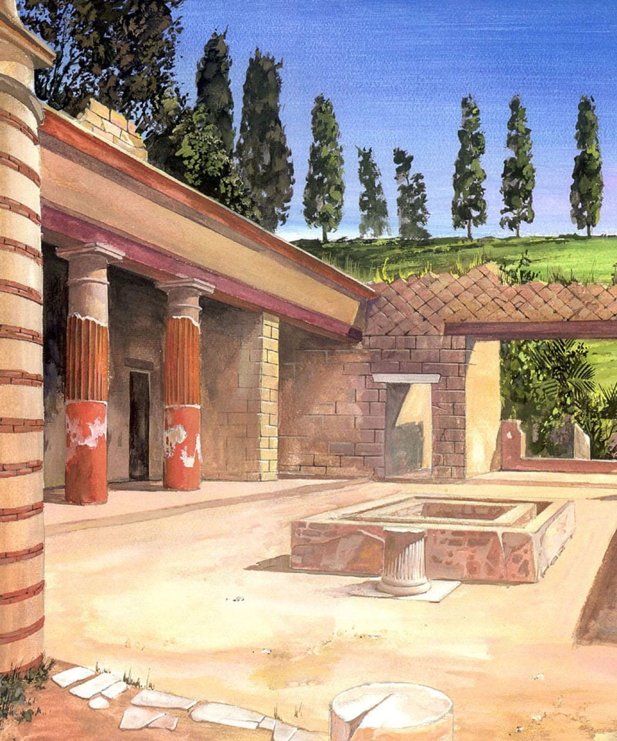 Dipinto di Andrea Del Pesco: POMPEI — Acrilico su carta