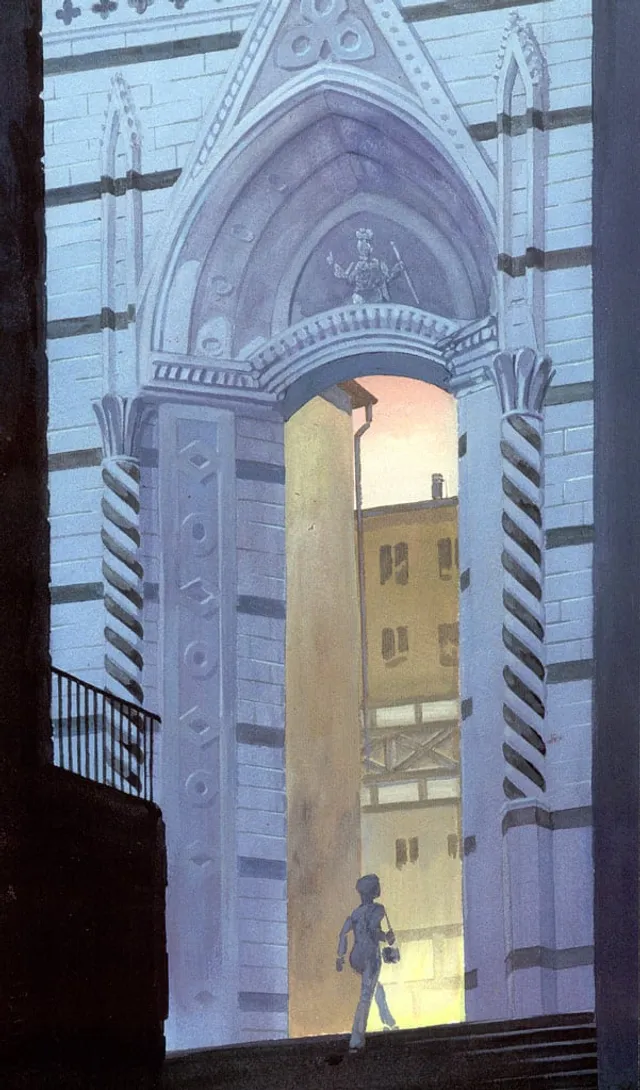 Dipinto di Andrea Del Pesco: SIENA — Acrilico su carta
