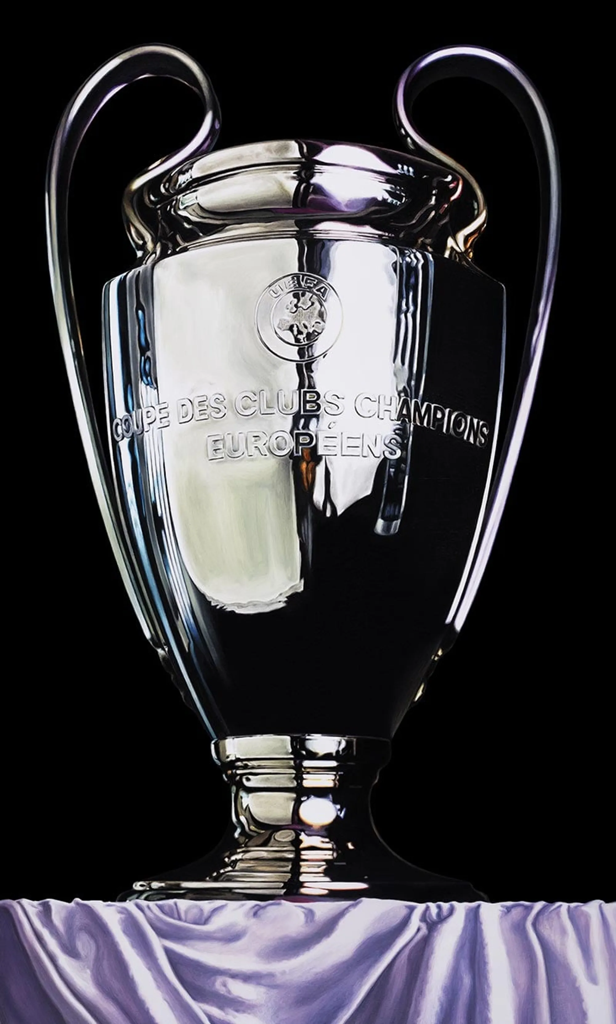 Dipinto di Andrea Del Pesco: THE UEFA CHAMPIONS LEAGUE CUP — olio su tela